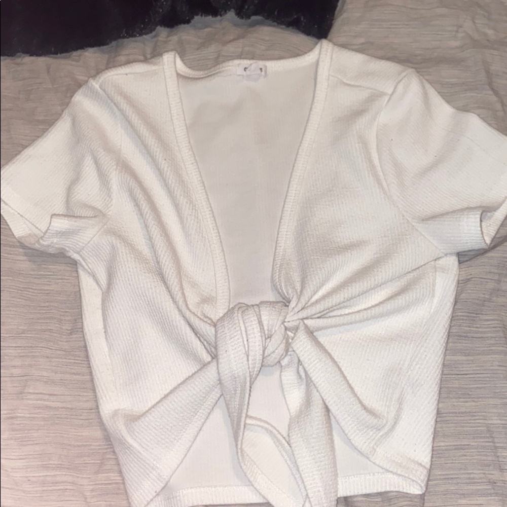 white garage shirt